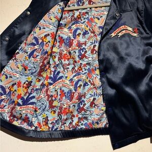 Scotch & Soda Keoni Reversible Satin Jacket – Embroidered Hawaiian Scene